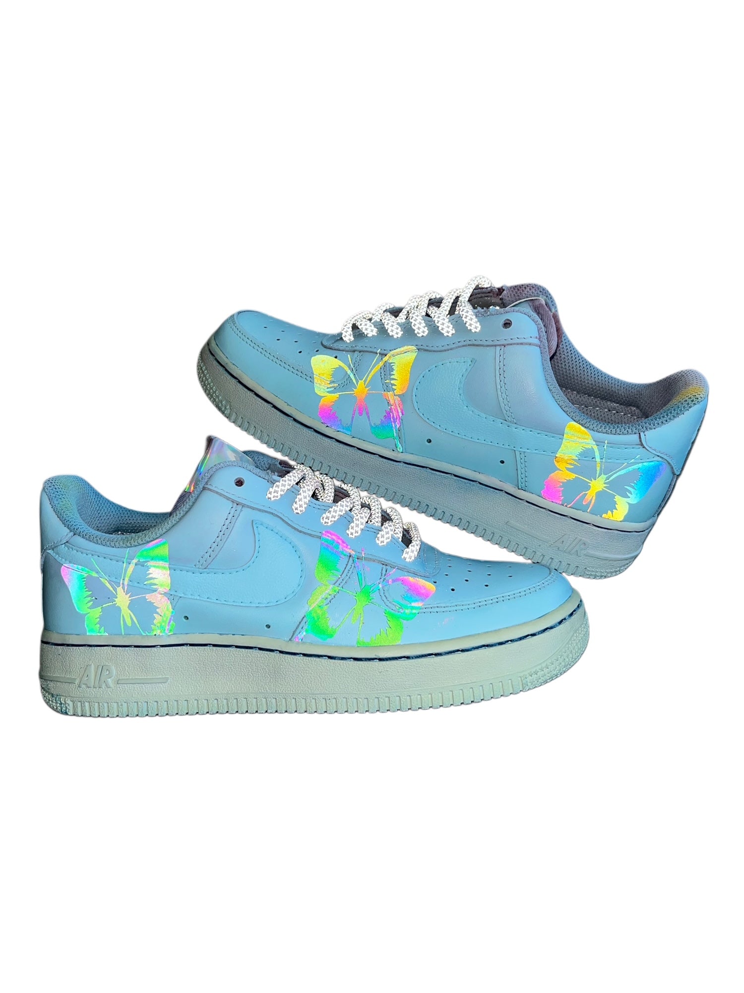 Dyed Holographic Butterfly Air Force 1s