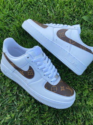 Brand New Custom Blue Louis Vuitton Nike Air Force 1s Size 9 for