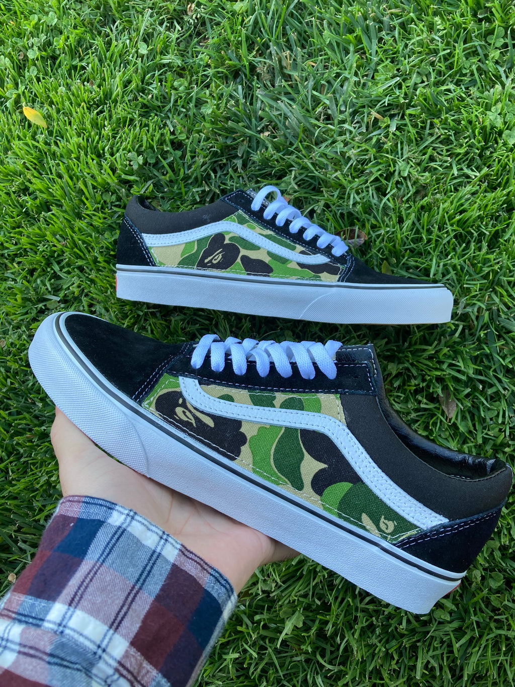 Green Bape Camo Old Skool Vans